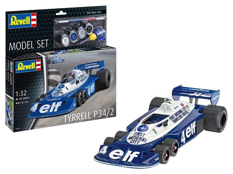 Revell Model Set Tyrrell P34/2 6-Wheeler Modellbausatz mit Basiszubehör / 67741