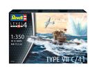 Revell Starter Kit German Submarine Type VII C/41 U-Boot 1:144 Modellbausatz mit Basiszubehör / 75154