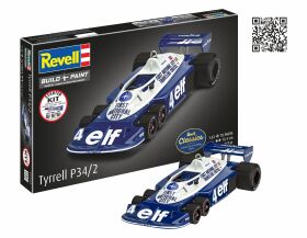 Revell Starter Kit Tyrrell P34/2 6-Wheeler 1:32 Modellbausatz mit Basiszubehör / 77741