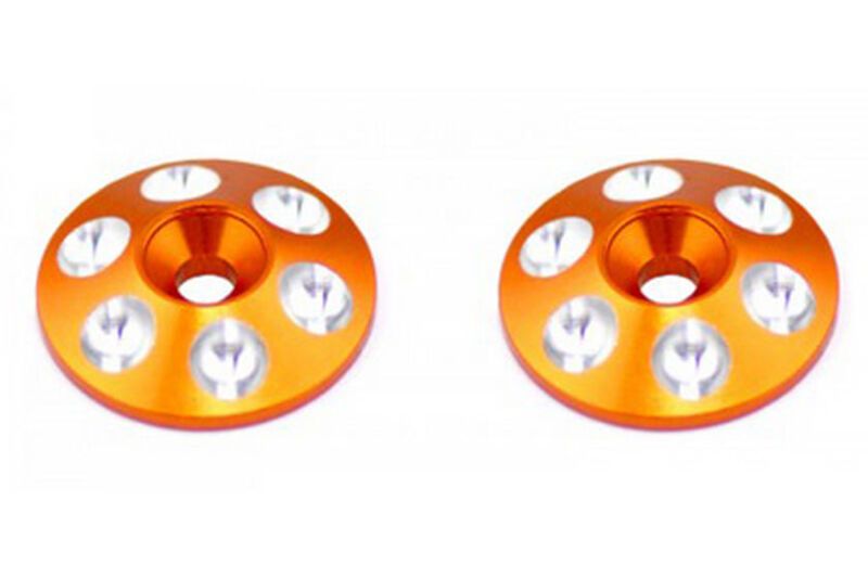 Alloy Rear Wing Shims - Orange - 2pcs / AM-030101
