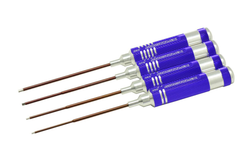 ARROWMAX Innensechskantschlüssel-Set .050, .063, .078, .093 Zoll x 120mm (4Stck.) / AM-110882