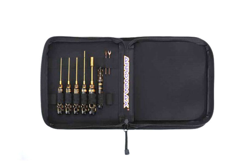 ARROWMAX Toolset 1/10 Elec Trg+Bag Black Golden (8pcs) / AM-199440