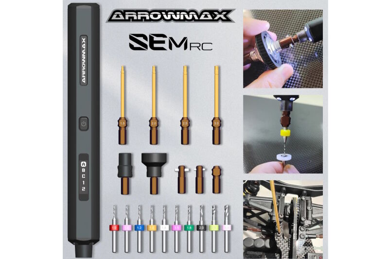 SEM RC Diff Checker & Electric Screwdriver - Black / AM199207B