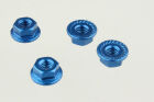 Alu Radmuttern M4 geriffelt blau (4) / CR035