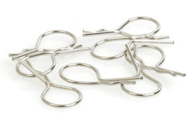 Karosserieclip 1/10 groß - Silber (8) / CR071