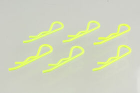 Karosserieclip 1/8 - Neon Gelb (6) / CR093