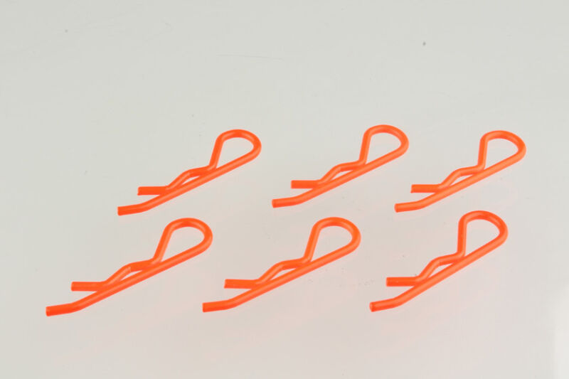 Karosserieclip 1/8 - Neon Rot (6) / CR095