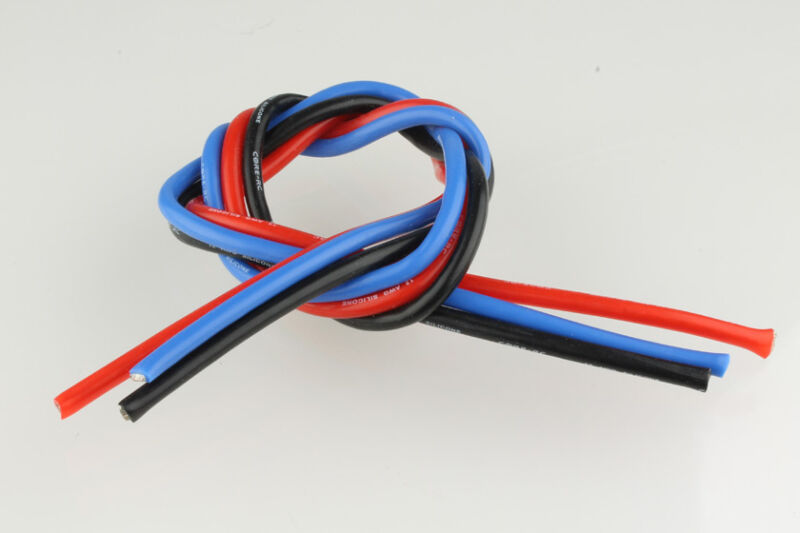 CORE RC Silikonkabel 2,5qmm Rot/Schwarz/Blau jeweils 50cm / CR115