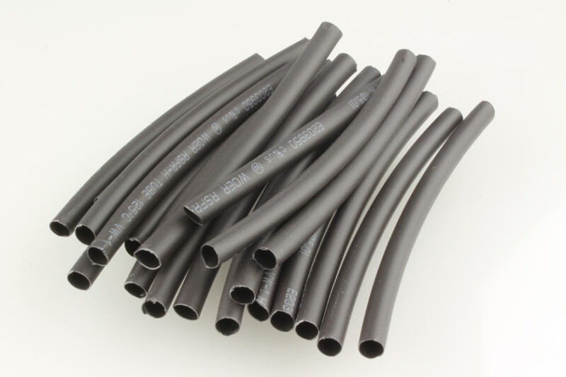 Schrumpfschlauch 5,0mm für Kabel und Connector, schwarz (20) / CR123