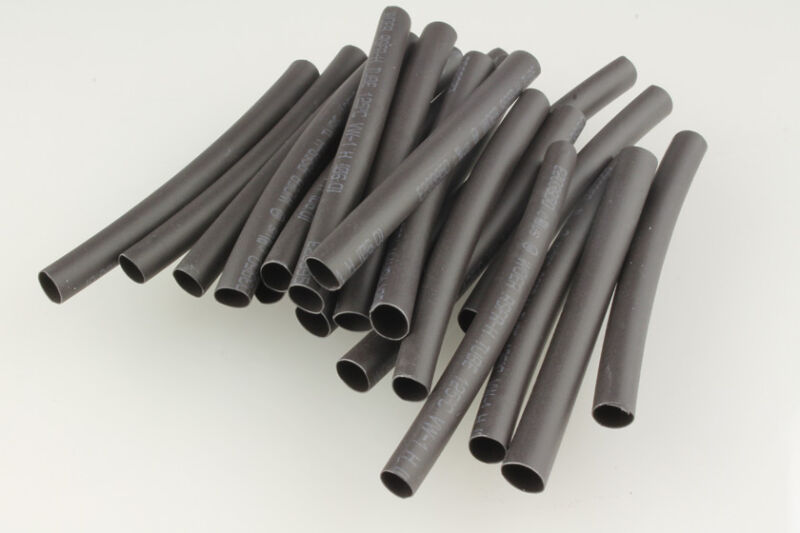 Schrumpfschlauch 6,0mm für Kabel und Connector, schwarz (20) / CR124