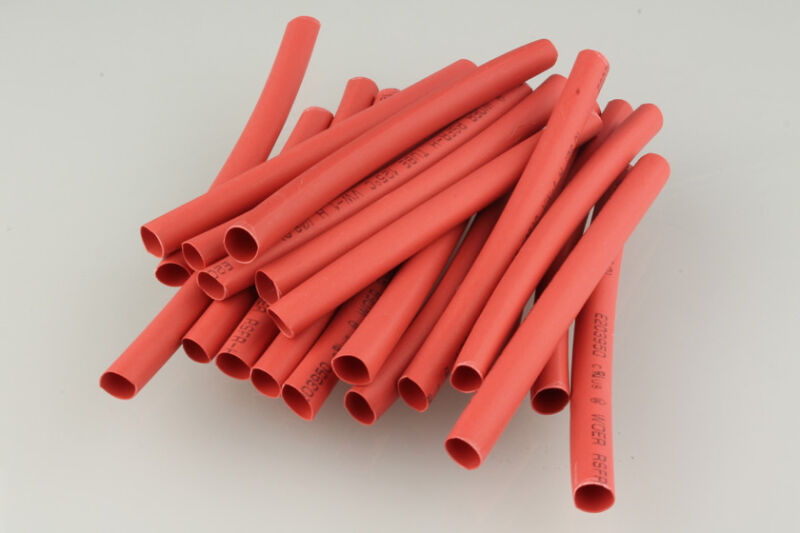 Schrumpfschlauch 6,0mm für Kabel und Connector, rot (20) / CR125