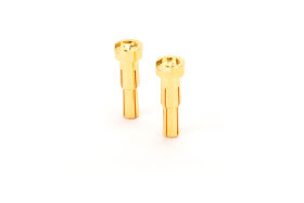 4/5mm Stufen Goldkontakt Stecker - 2Stück / CR584