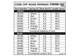CORE RC Big Bore Feder -lang- Orange - 2.8 pr / CR699