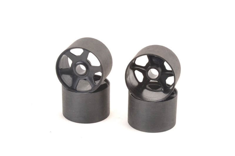 1/12 Standard Front Rims - Black - 2 pairs / JT2FR