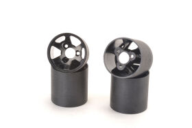 1/12 Standard Rear Rims - Black - 2 pairs / JT2RR