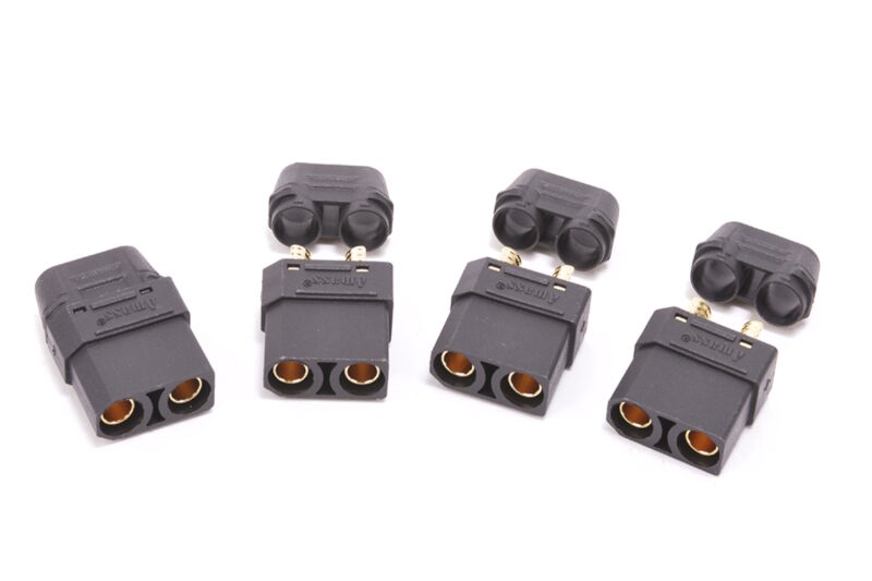 XT90 Plug with Sheath Female Only Black - 4pcs / MK2910HFBK