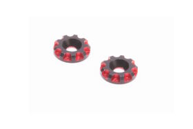 Aluminium Wing Washers 11.5mm - Black/Red (pr) / MK5961BR