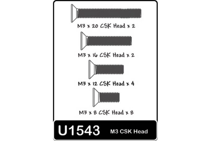 Schrauben Set - M3 Senkkopf / U1543