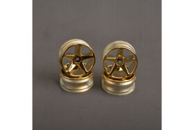 Wheel - 5 sp 25mm +5mm - Gold (pr) (Pk4) / U2032