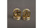 Wheel - 5 sp 25mm +5mm - Gold (pr) (Pk4) / U2032