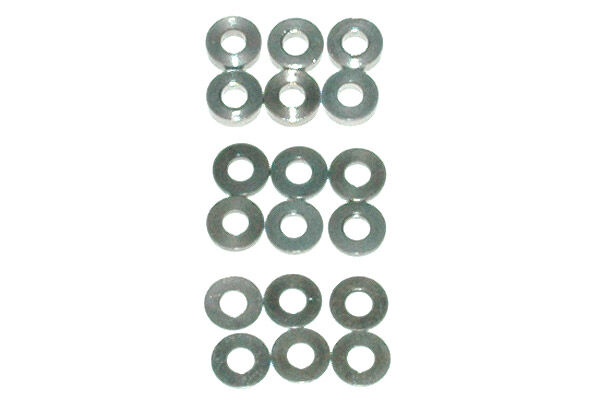 Alu-Beilagscheiben M3x7mm 0,5/1,0/2,0mm (18) / U3131