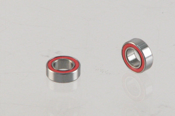 Kugellager 5 x 9 x 3 mit roten Dichtscheiben (2) / U3871