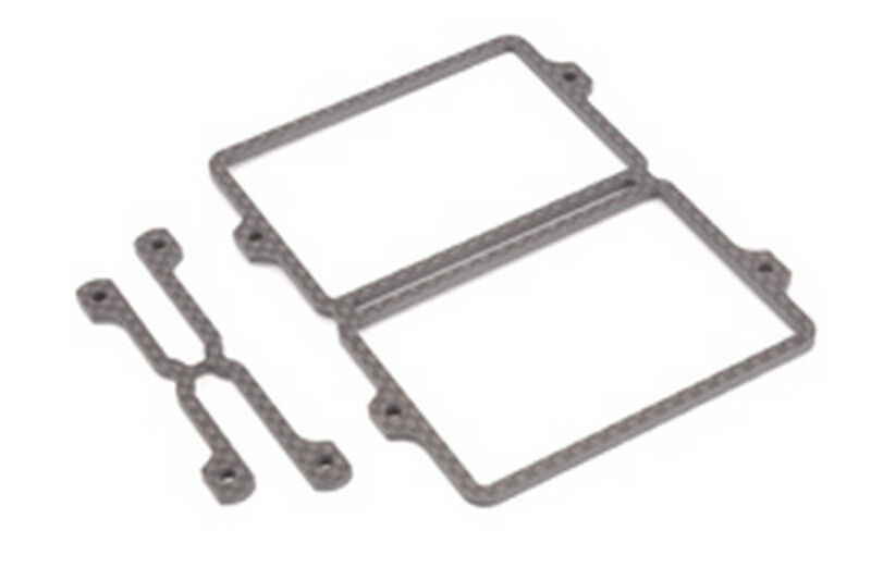 Schumacher CF LiPo Tray & Distanzstück Set Saddle - CAT SX3 / U3880