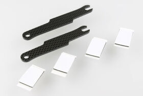 Kohlefaser LiPo Halter und Klebepads - Cat K1 / U4144