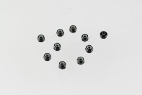 M3 Stoppmuttern Aluminium schwarz (10) / U4241