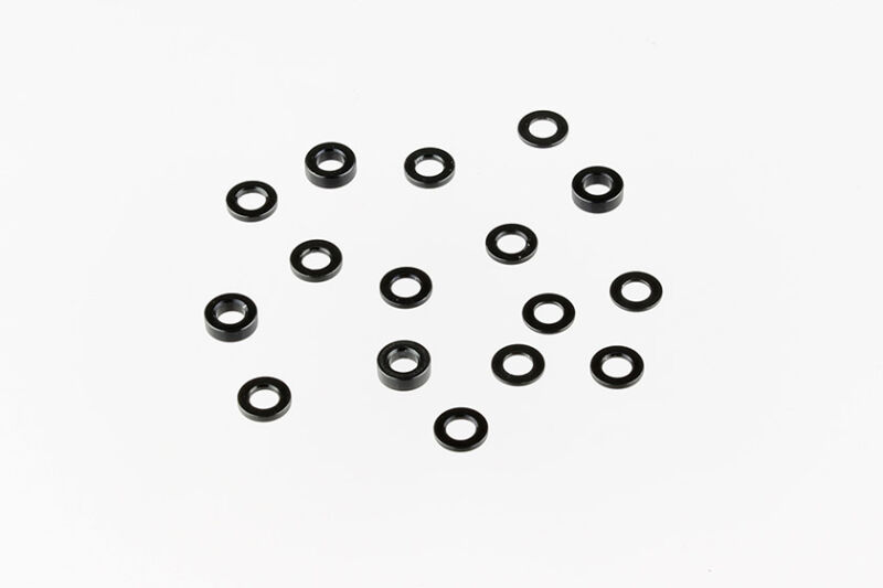 Set Beilagscheibe SPEED Aluminium schwarz (16 Stück) - Mi5 / U4314