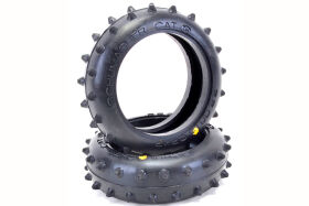 1:10 Schumacher Stud 2 Row -Frontreifen 2WD/4WD - gelb -...