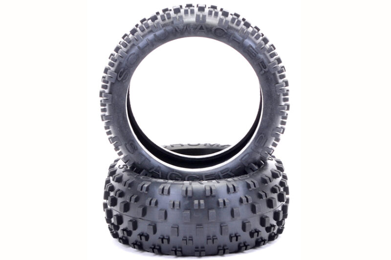 1:8 Schumacher Stagger Rib Reifen - Silber (2) / U6807