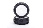 1:8 Schumacher Stagger Rib - Gelb - Offroad Komplettrad (weiß) (2) / U6809