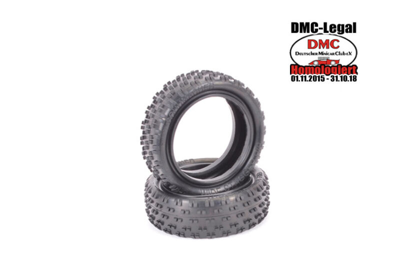 1:10 Schumacher Wide Stagger Rib - Frontreifen 2,2", Silber (2) / U6811