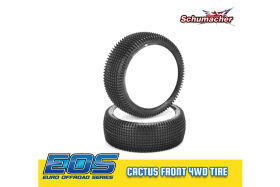 1:10 Schumacher Cactus - Front - 4WD Komplettrad verklebt...