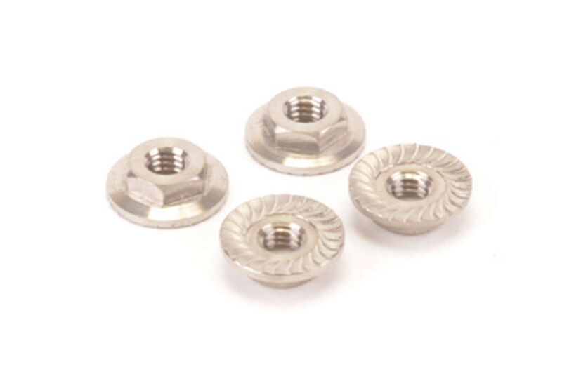 Titanium Low Profile M4 Serrated Nut (pk4) / U7400