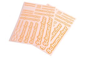 Dekorbogen Schumacher (2 Stück) - Neon Orange / U8589