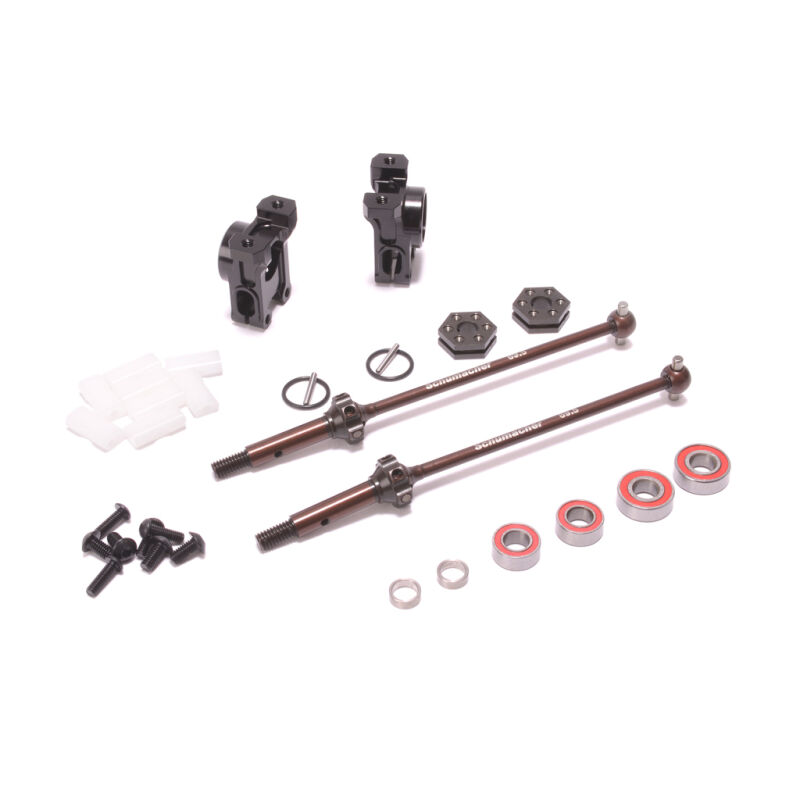 Schumacher Radträger Baugruppe Option / CVD (-2mm) Aluminium hinten - L1R / U8681