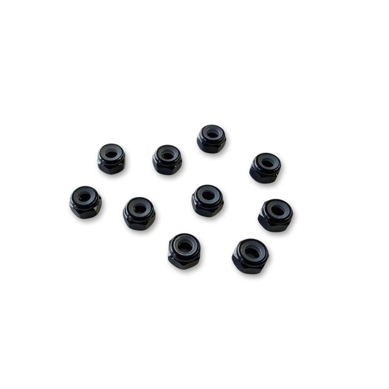 Alu Stoppmuttern M3 schwarz (10) / HSPX506