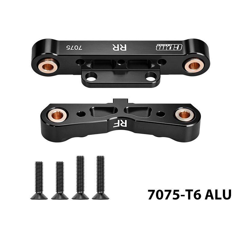 GPM ARRMA Kraton/Outcast/Talion/Notorius/Typhon/. 6S Alu Querlenkerhalter hinten unten schwarz / GPMMAK009N/V1BK