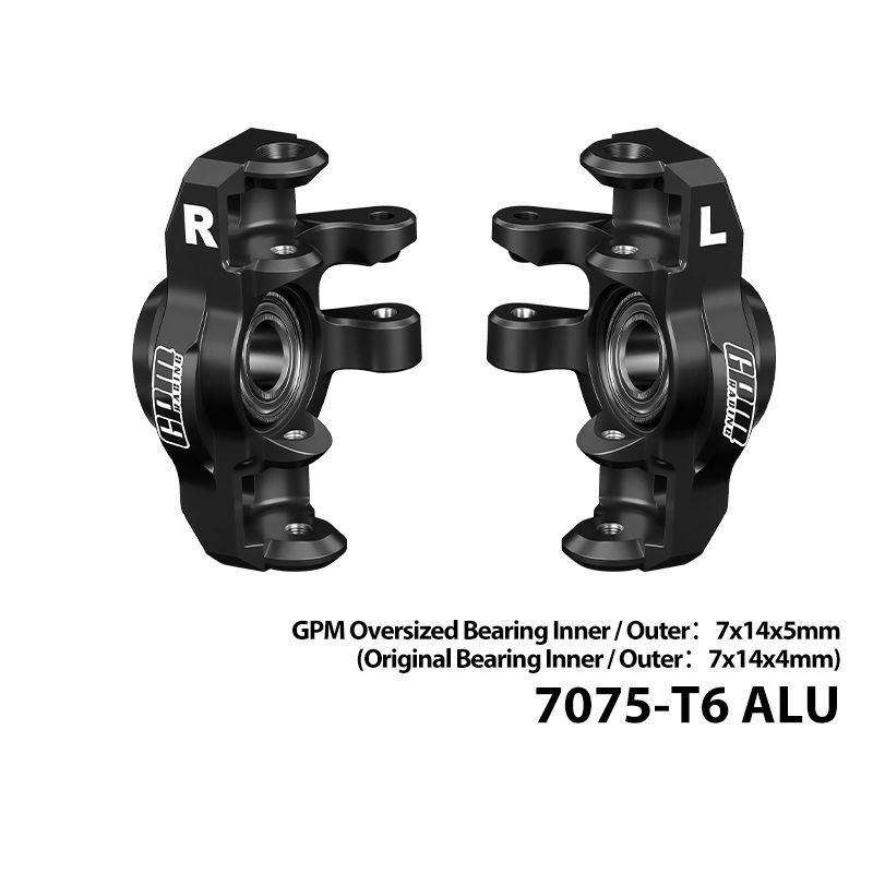 Alu C-Träger & Lenkhebel schwarz (für große Lager) / GPMMAKM021BK