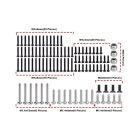 GPM AXIAL 1/30 SCX30 FORD BRONCO/JEEP WRANGLER/CHEVROLET K10 Stahl Schrauben-Set (100) / GPMSCX30/100SWBK