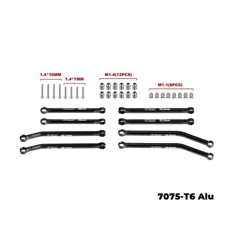 Alu Link-Set schwarz / GPMSCX30/160BK