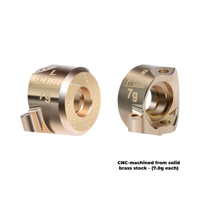GPM AXIAL 1/30 SCX30 FORD BRONCO/JEEP WRANGLER/CHEVROLET K10 Messing Lenkhebel-Gewichte (7g) / GPMSCX30/21XOC