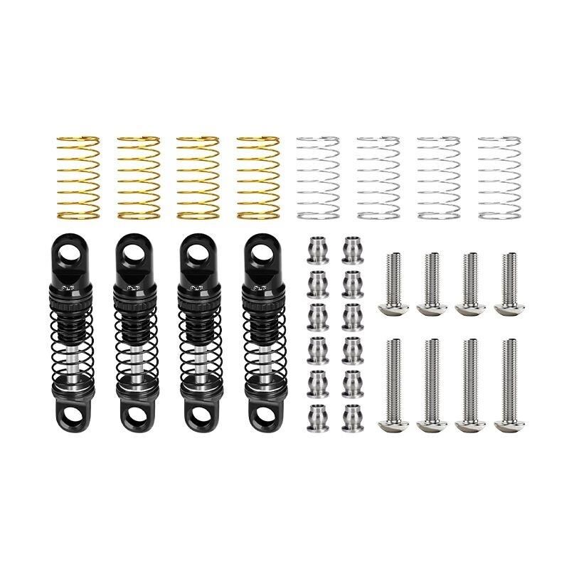 GPM AXIAL 1/30 SCX30 FORD BRONCO/JEEP WRANGLER Dämpfer-Set einstellbar schwarz / GPMSCX30/22FRBKBK