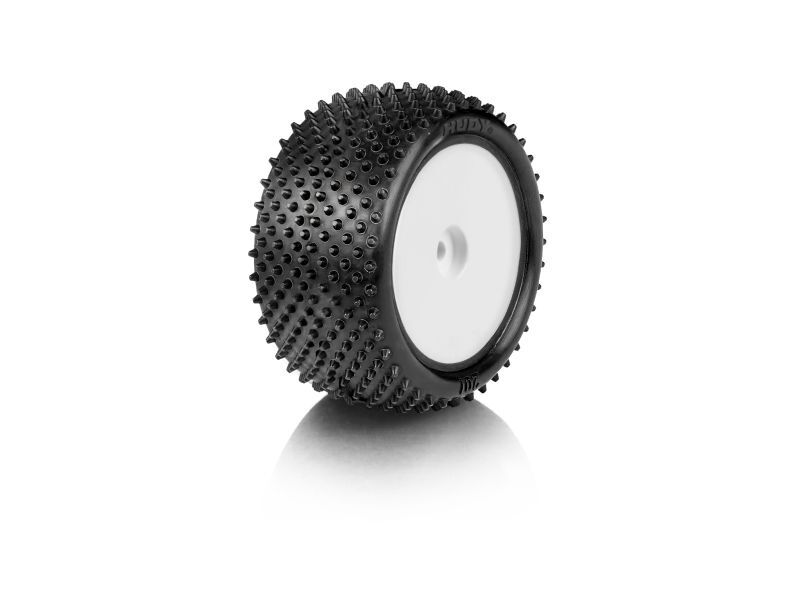 HUDY 1/10 OFF-ROAD PRE-GLUED TIRE 2WD/4WD REAR ASTRO - 201 - SOFT / HUD856201-S