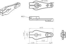 Robbe Modellsport Alu Servohebel 25Z(25T) 25,4 mm...