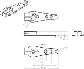 Robbe Modellsport Alu Servohebel 25Z(25T) 31,7mm...