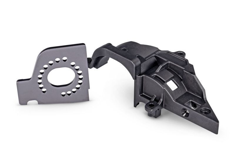 Motor Alu-Platte grau & Getriebeabdeckung / TRX10769R