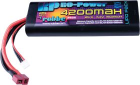 Robbe Modellsport RO-POWER Car LiPo 4200 mAh 7,4V 25C Roundcase (T-Stecker + Tamiya Adapter) / 6591